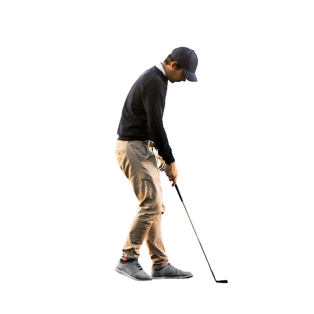 view of male golf player