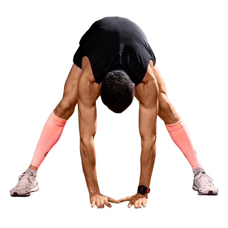 Free PSD view of male runner