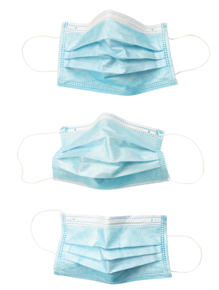 Free PSD view of medical face mask