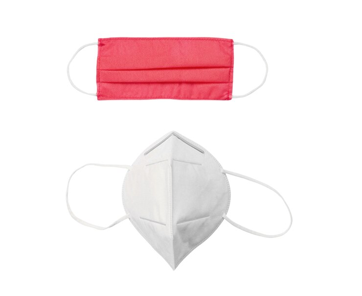 Free PSD view of medical face mask