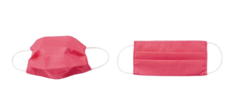 Free PSD view of medical face mask