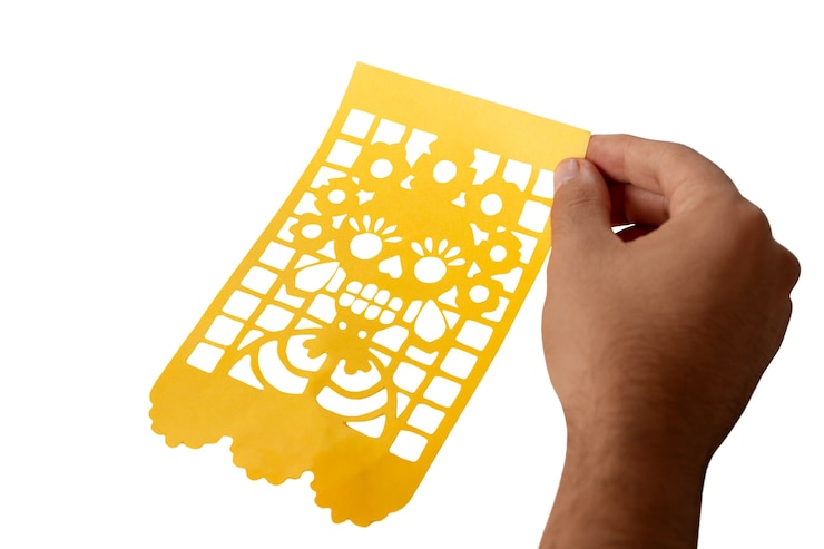 免費 PSD 墨西哥 perforated 紙的外觀