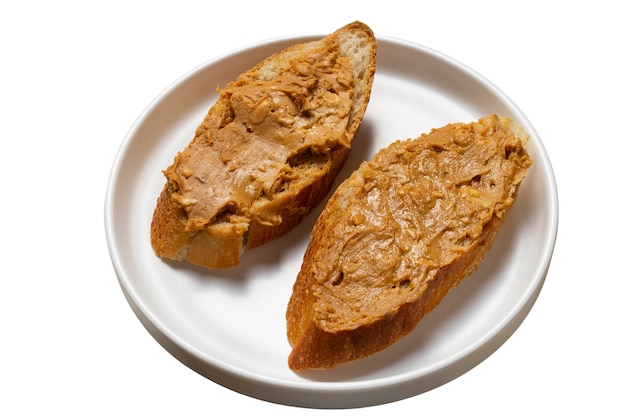 Free PSD view of peanut butter bread slices