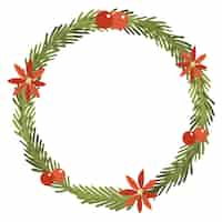 Free PSD view of round christmas frame