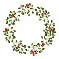 Free PSD view of round christmas frame