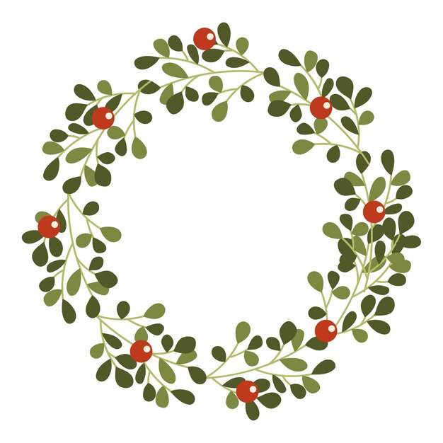 View of round christmas frame