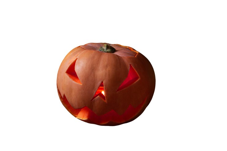 Free PSD view of scary halloween pumpkin
