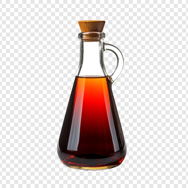 Free PSD vinegar bottle isolated on transparent background