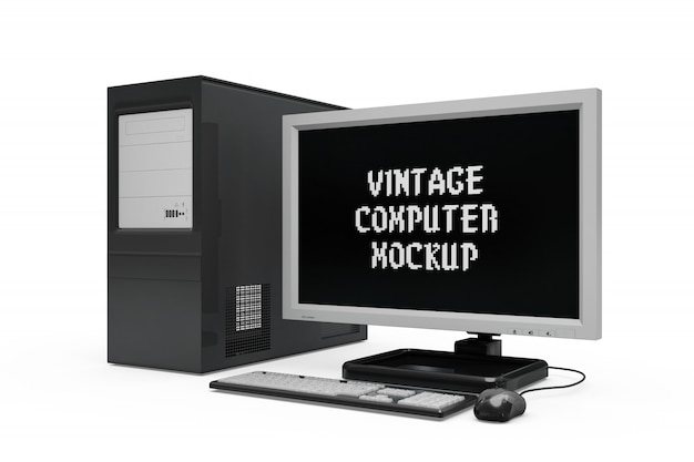 Vintage Computer Mock-up Isolated