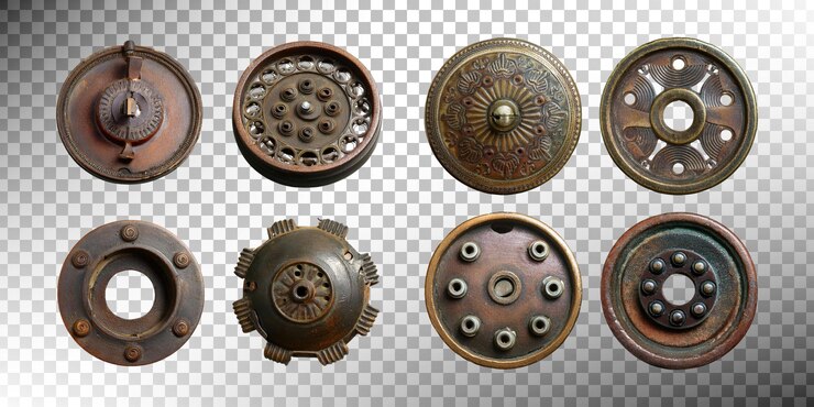 Free PSD vintage decorative circular elements collection