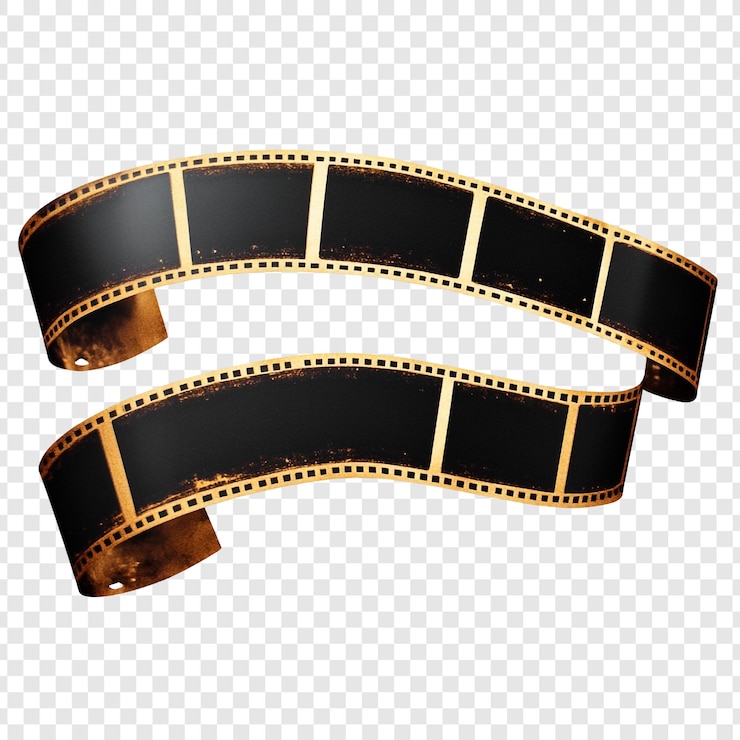 Free PSD vintage film reel banner a nostalgic design element