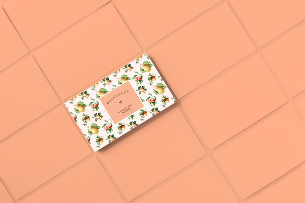 Vintage Fruits Business Card Template Mockup – Free Download