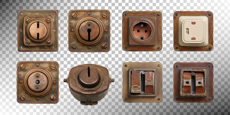 Free PSD vintage locks and switches collection