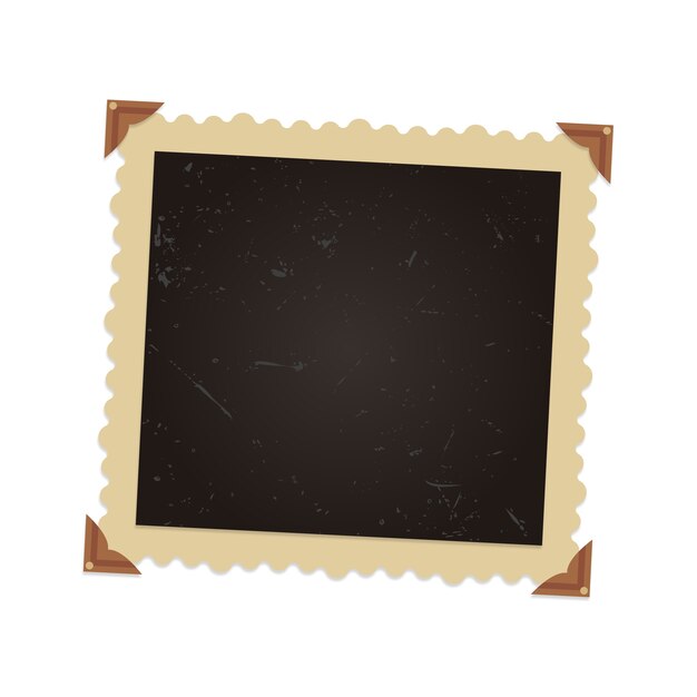 Vintage photo frame isolated