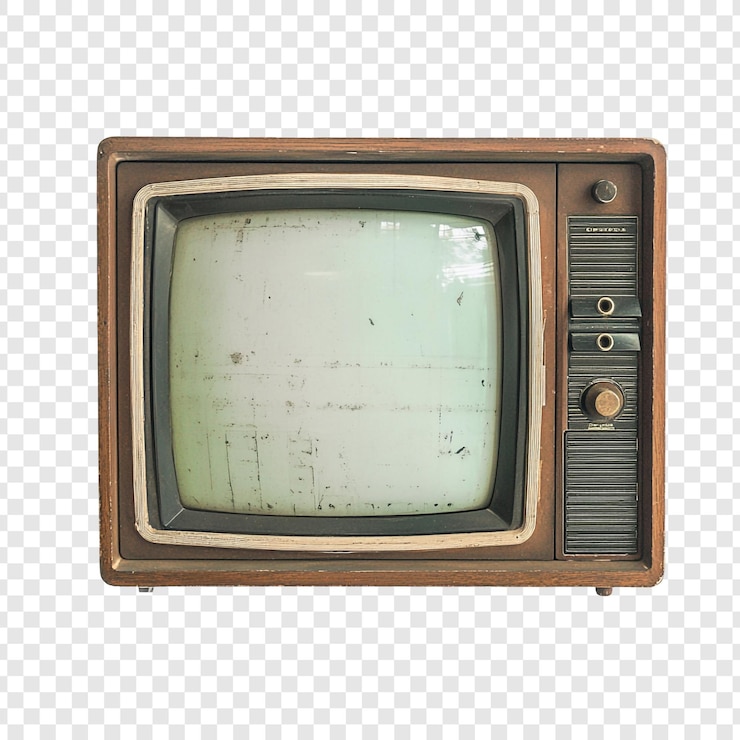 Free PSD vintage retro television set a nostalgic look back at classic tv