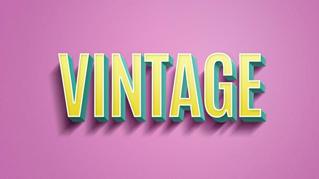 Vintage text effect