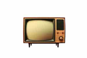 Free PSD vintage tv isolated