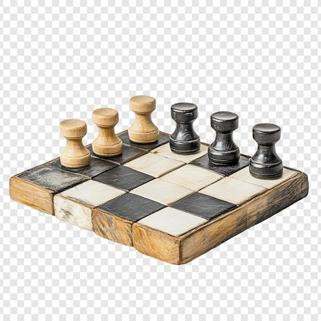 Vintage Wooden Chessboard Game Setup
