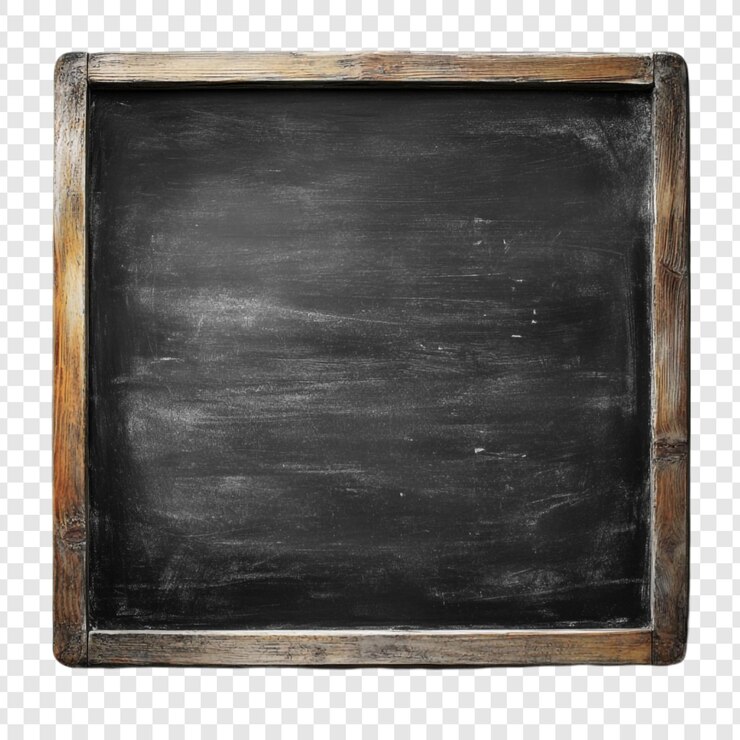 Free PSD vintage wooden framed chalkboard blank surface
