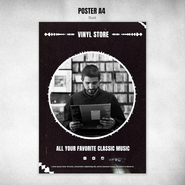 Vinyl Store Poster Template