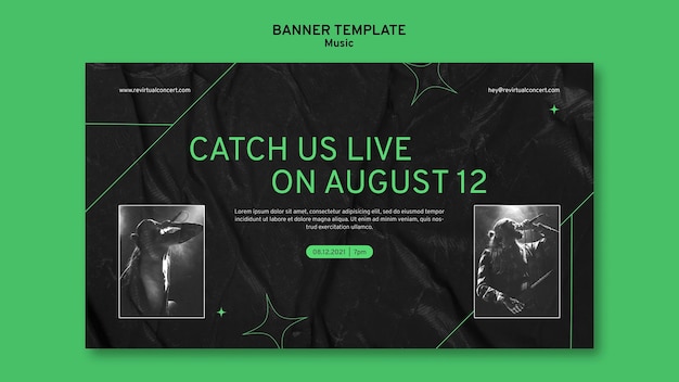 Virtual concert banner template