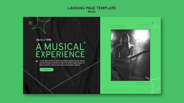 Virtual concert landing page