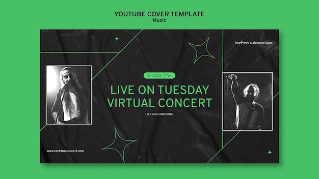 Free PSD virtual concert youtube cover