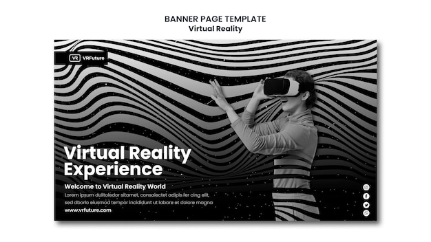 Шаблон баннера виртуальной реальности