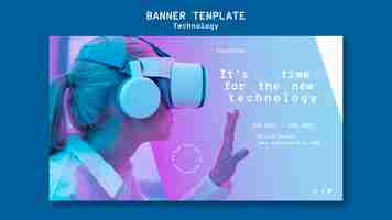 Free PSD virtual reality banner template