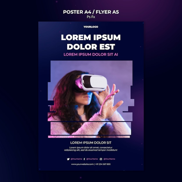 Virtual reality flyer template