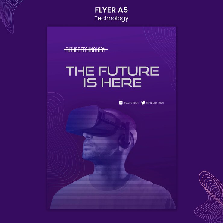 Free PSD virtual reality flyer template