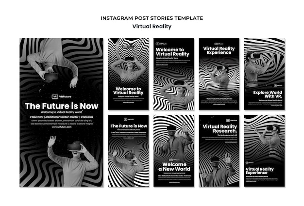 Virtual reality instagram stories template