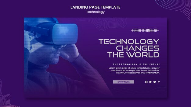 virtual reality landing page template