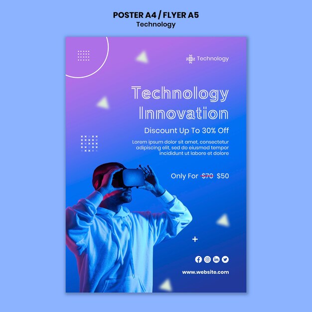 Virtual reality poster template