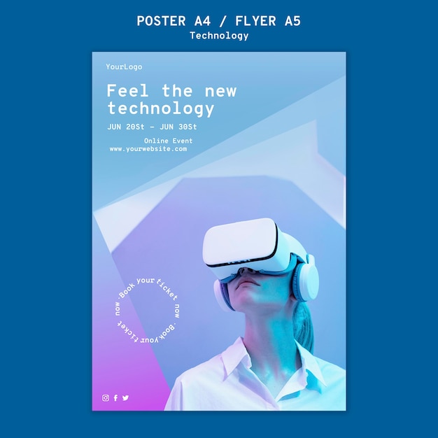 Free PSD virtual reality print template