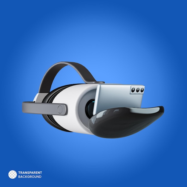 PSD gratuito icona della cuffia vr per realtà virtuale illustrazione di rendering 3d isolata