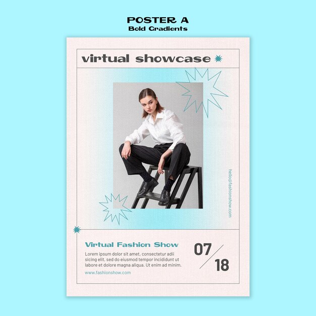 Virtual showcase poster template