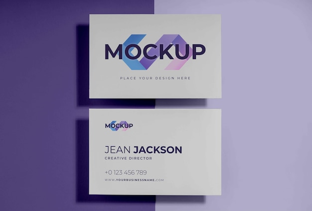 Visiting business card design mockup