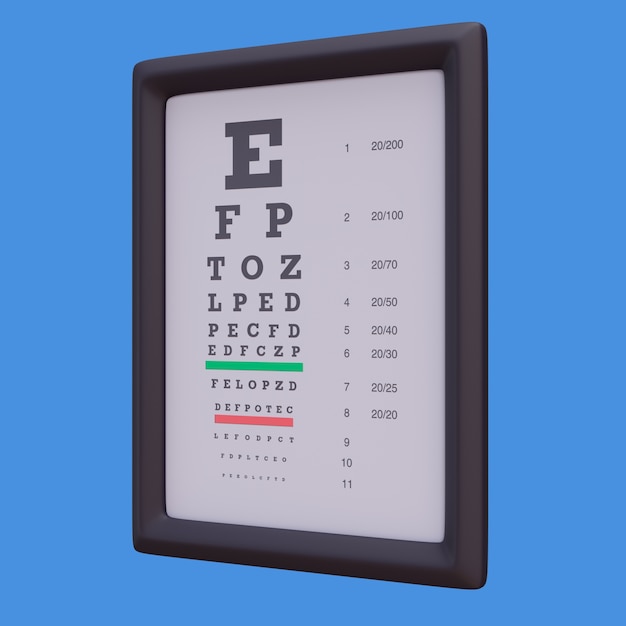 Visual impairment test icon rendering