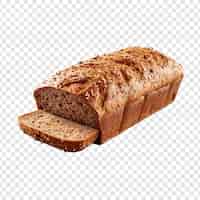 Free PSD vollkornbrot brown bread isolated on transparent background