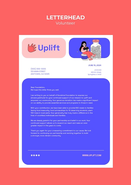 Volunteer template design