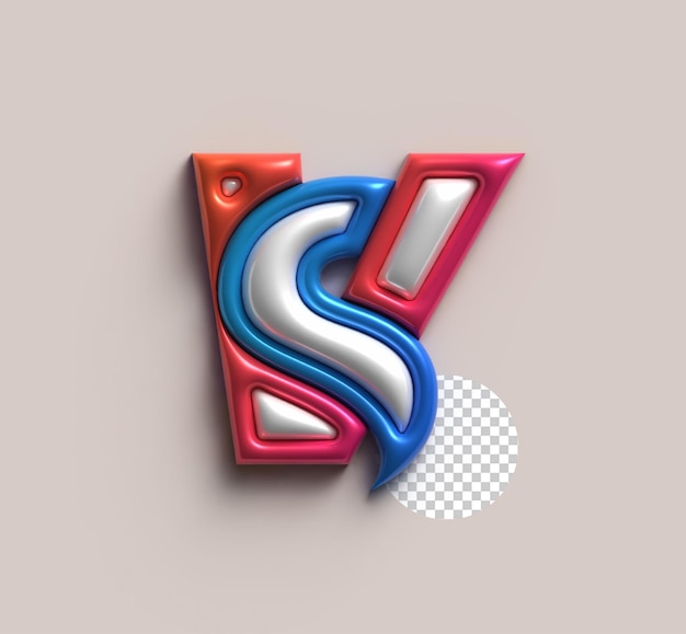 Vs versus sign 3d 렌더 회사 문자 로고