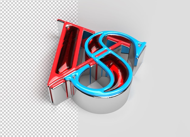 PSD gratuito vs versus sign 3d render letter company logo