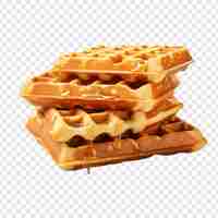 Free PSD waffles isolated on transparent background