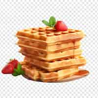 Free PSD waffles isolated on transparent background