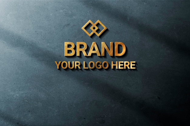 Wall logo mockup