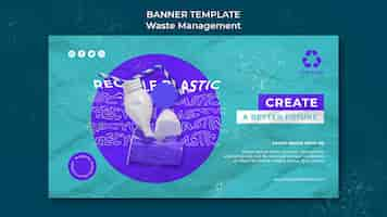 Free PSD waste management banner design template