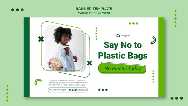 Waste management banner post design template