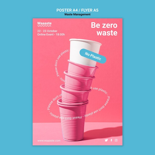 waste management flyer template