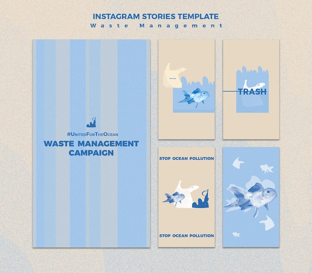 Modello di storia insta per la gestione dei rifiuti